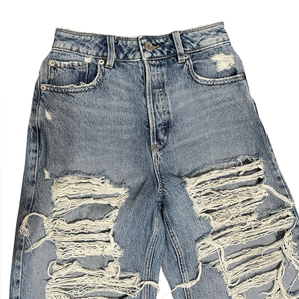 Garage High-Waisted Distressed Button Fly Jeans | Size 0 - Picture 4 of 10